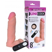 Фаллическая насадка Харнесс UNICOCK 8  с вибрацией - 20 см. - LOVETOY (А-Полимер) - купить с доставкой в Благовещенске