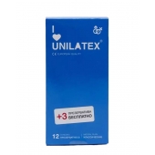 Классические презервативы Unilatex Natural Plain - 12 шт. + 3 шт. в подарок - Unilatex - купить с доставкой в Благовещенске