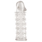 Гелевая прозрачная насадка с шипами - 12 см. - Toyfa Basic - в Благовещенске купить с доставкой