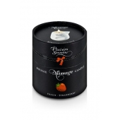 Массажная свеча с ароматом клубники Bougie de Massage Gourmande Fraise - 80 мл. - Plaisir Secret - купить с доставкой в Благовещенске