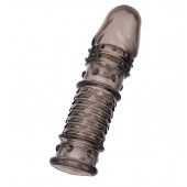 Дымчатая закрытая насадка ToyFa XLover с чешуйками и пупырышками - 13,5 см. - ToyFa - в Благовещенске купить с доставкой