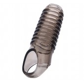 Дымчатая насадка с рёбрышками и подхватом мошонки ToyFa XLover - 12,5 см. - ToyFa - в Благовещенске купить с доставкой