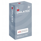 Презервативы с рёбрами Unilatex Ribbed - 12 шт. + 3 шт. в подарок - Unilatex - купить с доставкой в Благовещенске