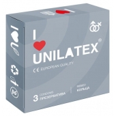 Презервативы с рёбрами Unilatex Ribbed - 3 шт. - Unilatex - купить с доставкой в Благовещенске