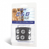 Ремень на член и мошонку 1.5  Cock Ring With Ball Strap - BlueLine - купить с доставкой в Благовещенске