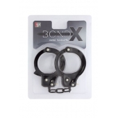 Чёрные наручники из листового металла BONDX METAL CUFFS BLACK - Dream Toys - купить с доставкой в Благовещенске