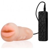 Мастурбатор-ротик с вибрацией REALSTUFF VIBRATING MASTURBATOR MOUTH - Dream Toys - в Благовещенске купить с доставкой