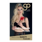 Пластиковая метелочка с красными пёрышками Small Feather Tickler - 32 см. - Blush Novelties - купить с доставкой в Благовещенске