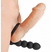 Насадка для двойного проникновения Double Fun Cock Ring with Double Penetration Vibe - XR Brands - в Благовещенске купить с доставкой
