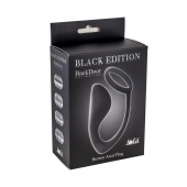 Чёрное эрекционное кольцо с анальной пробкой Button Anal Plug - Lola Games - в Благовещенске купить с доставкой