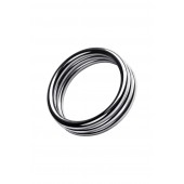 Металлическое эрекционное кольцо с рёбрышками размера L - ToyFa - в Благовещенске купить с доставкой