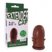 Коричневый латексный удлинитель пениса 2.5 in с шипиками - Sitabella - в Благовещенске купить с доставкой