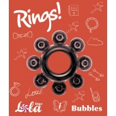 Чёрное эрекционное кольцо Rings Bubbles - Lola Games - в Благовещенске купить с доставкой