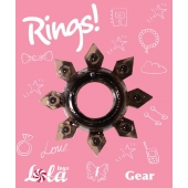Чёрное эрекционное кольцо Rings Gear - Lola Games - в Благовещенске купить с доставкой