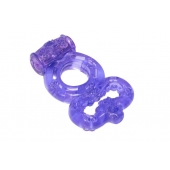 Фиолетовое эрекционное кольцо Rings Treadle с подхватом - Lola Games - в Благовещенске купить с доставкой