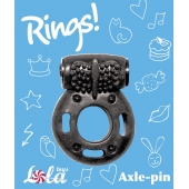 Черное эрекционное кольцо с вибрацией Rings Axle-pin - Lola Games - в Благовещенске купить с доставкой