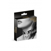 Черный чокер с замком в форме сердца - Bijoux Pour Toi - купить с доставкой в Благовещенске