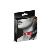 Красный узенький чокер с кольцом - Bijoux Pour Toi - купить с доставкой в Благовещенске
