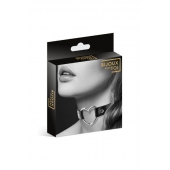 Чёрный чокер с кольцом в форме сердца - Bijoux Pour Toi - купить с доставкой в Благовещенске