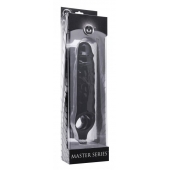 Чёрная увеличивающая насадка на член Mamba Cock Sheath Packaged - 16,5 см. - XR Brands - в Благовещенске купить с доставкой