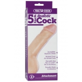 Насадка-реалистик для трусиков Vac-U-Lock 5  Realistic - 12,7 см. - Doc Johnson - купить с доставкой в Благовещенске