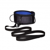 Чёрно-синий неопреновый ошейник с поводком - Sitabella - купить с доставкой в Благовещенске