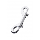 Серебристый двухсторонний карабин TOYFA Metal - ToyFa - купить с доставкой в Благовещенске