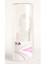 Прозрачная гелевая насадка с клиторальным отростком - 13 см. - Toyfa Basic - в Благовещенске купить с доставкой