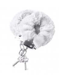 Наручники с белой меховой опушкой - ToyFa - купить с доставкой в Благовещенске