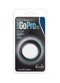 Черно-синее эрекционное кольцо Silicone Go Pro Cock Ring - Blush Novelties - в Благовещенске купить с доставкой