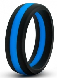 Черно-синее эрекционное кольцо Silicone Go Pro Cock Ring - Blush Novelties - в Благовещенске купить с доставкой