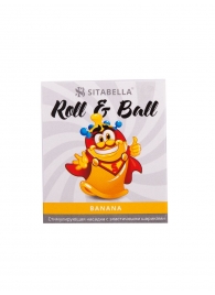 Стимулирующий презерватив-насадка Roll   Ball Banana - Sitabella - купить с доставкой в Благовещенске