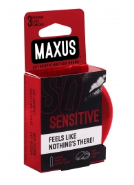 Ультратонкие презервативы в железном кейсе MAXUS Sensitive - 3 шт. - Maxus - купить с доставкой в Благовещенске