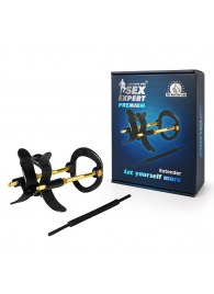 Черно-золотистый экстендер для пениса Sex Expert - Sex Expert - в Благовещенске купить с доставкой