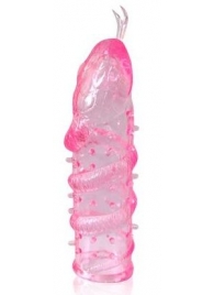 Закрытая рельефная насадка Crystal sleeve snakes в виде змеи с усиками - 14 см. - Erowoman-Eroman - в Благовещенске купить с доставкой