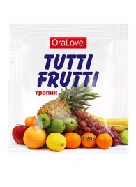 Пробник гель-смазки Tutti-frutti со вкусом тропических фруктов - 4 гр. - Биоритм - купить с доставкой в Благовещенске