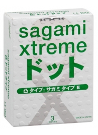 Презервативы Sagami Xtreme SUPER DOTS с точками - 3 шт. - Sagami - купить с доставкой в Благовещенске