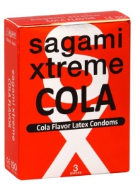 Ароматизированные презервативы Sagami Xtreme COLA - 3 шт. - Sagami - купить с доставкой в Благовещенске