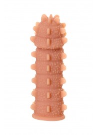 Телесная реалистичная насадка KOKOS Extreme Sleeve 04 с дополнительной стимуляцией - 12,7 см. - KOKOS - в Благовещенске купить с доставкой