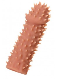 Телесная реалистичная насадка KOKOS Extreme Sleeve 07 с дополнительной стимуляцией - 12,7 см. - KOKOS - в Благовещенске купить с доставкой