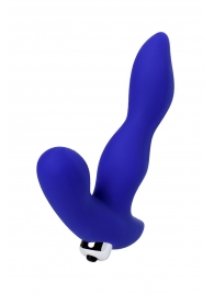 Синий силиконовый вибростимулятор простаты Stroman - 14,5 см. - ToyFa - в Благовещенске купить с доставкой