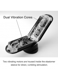 Черный мастурбатор Flip Zero с вибрацией - Tenga - в Благовещенске купить с доставкой