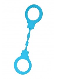 Голубые силиконовые наручники A-Toys без ключа - A-toys - купить с доставкой в Благовещенске