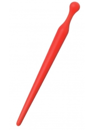 Красный силиконовый уретральный плаг - 10 см. - ToyFa - купить с доставкой в Благовещенске