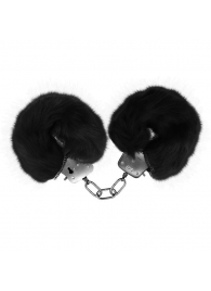 Черные меховые наручники Love с ключиками - Baile - купить с доставкой в Благовещенске