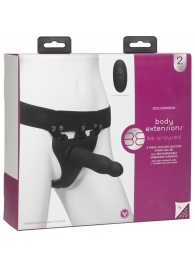 Черный полый вибрострапон Body Extensions BE Aroused - 17,78 см. - Doc Johnson - купить с доставкой в Благовещенске