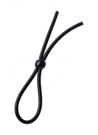 Черное лассо на пенис с одной бусиной - A-toys - в Благовещенске купить с доставкой