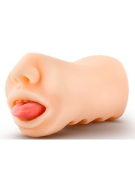 Телесный мастурбатор-ротик с язычком Oral Anne - Blush Novelties - в Благовещенске купить с доставкой