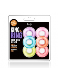 Набор из 6 эрекционных колец King of the Ring - Blush Novelties - в Благовещенске купить с доставкой