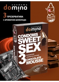 Презервативы для орального секса DOMINO Sweet Sex с ароматом шоколадного мусса - 3 шт. - Domino - купить с доставкой в Благовещенске